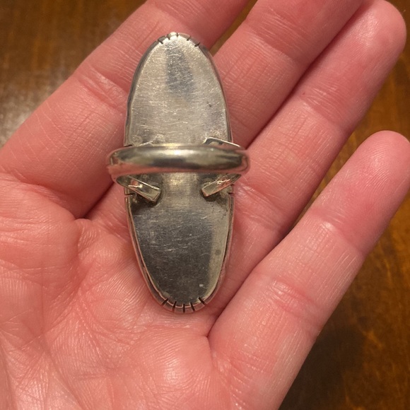 Large Navajo Turquoise Ring Size 9.5 - Picture 3 of 5